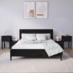 vidaXL Szafki nocne, 2 szt., czarne, 79,5x38x65,5 cm,