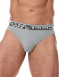 Bezszwowe slipy męskie Brubeck Comfort Cotton BE00290 szary