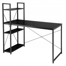 Biurko Komputerowe Szkolne Metalowe Loft Z Regałem Półki