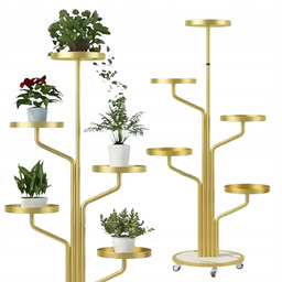 Kwietnik Na Kwiaty Stojak Metalowy Na Kółkach Loft