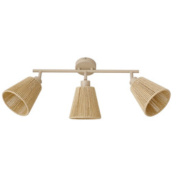 Lampa Sufitowe Lindby, Anuva, ściemnialny, beżowy, salon, papier