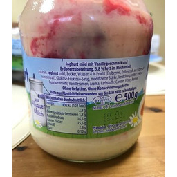 Jogurt waniliowy z malinami Ehrmann 500 g