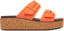 Klapki Crocs Brooklyn Cork Buckle 211252 Pomarańczowy