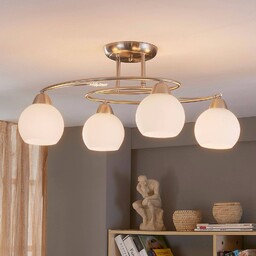 Lampa sufitowa Svean Lindby, możliwość ściemniania, aluminiowy /
