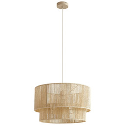 Lampa Wiszące Lindby, Anuva, ściemnialny, beżowy, salon, papier