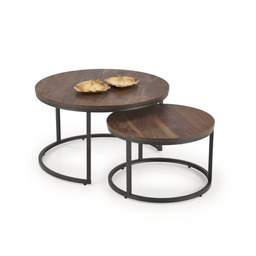 JAVA zestaw 2 ław, orzechowy / czarny (1p=1szt)