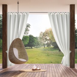 Eurofirany Zasłona gotowa 155x240 Garden biała do ogrodu