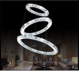 Żyrandol ring LED 60/40/20 cm z pilotem regulowany