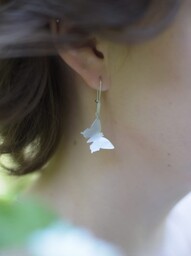 Kolczyki z motylkami - Butterfly white