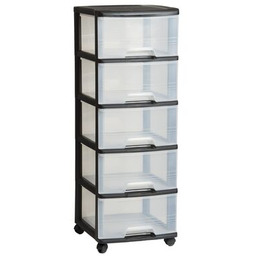 Regał 5 x 20 l czarny