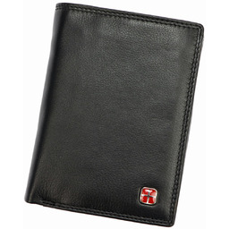 Albatross męski portfel skóra naturalna pionowy składany pojemny