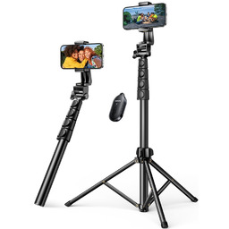 Selfie stick ze stojakiem pilotem Bluetooth długi kijek