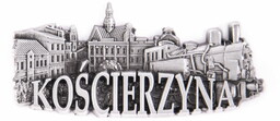 Magnes metalowy panorama Kościerzyna
