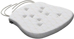 Poduszka na krzesło Filip, beżowe trójkąty na kremowo-białym