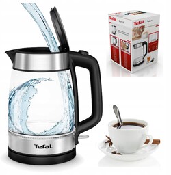 Czajnik Elektryczny Tefal Bezprzewodowy 1,7L 2200W Szklany+wyjmowany Filtr
