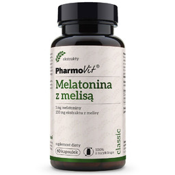 PHARMOVIT Melatonina z melisą suplement diety 60 kapsułek