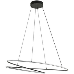 Lucande - Żyrandol LED Gavril, czarna, ściemniana, 100