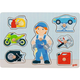 Drewniana układanka Mechanik Goki