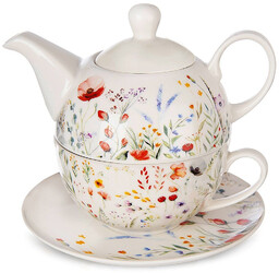 Dzbanek z filiżanką do herbaty porcelanowy MAKI 3