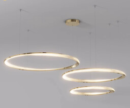 Lampa wisząca złota połysk LED 80x60x40cm 130Watt L168