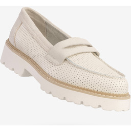 Mokasyny Damskie Skórzane Eleganckie Buty Półbuty Białe Filippo