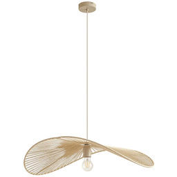 Lampa Wiszące Lindby, Valdorin, ściemnialny, beżowy, salon, papier