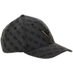 GUESS Czarna damska czapka z daszkiem w monogram