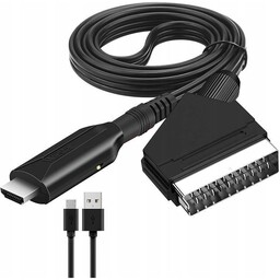 Kabel adapter konwerter z Scart do Euro Hdmi