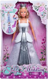 Simba 105733655, lalka Steffi magiczny ślub, suknia zmieniająca