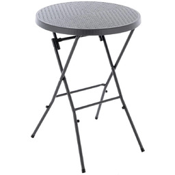 STÓŁ KOKTAJLOWY BAROWY TARGOWY BANKIETOWY SKŁADANY SZARY 80