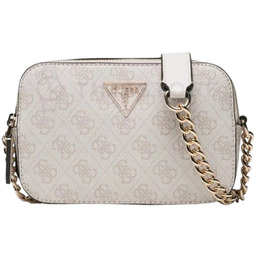 GUESS Kremowa kopertówka damska w monogram Noelle II