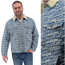 Wrangler ANTIFIT SHERPA ocieplana kurtka katana jeansowa