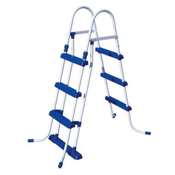 Drabinka do basenu 107 cm biało-niebieska Bestway