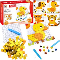Gra Logiczna Układanka Karty Montessori Tangram Puzzle Klocki