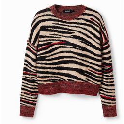 Sweter oversize zebra