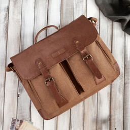 Torba męska ze skóry wegańskiej PAOLO PERUZZI E-07-BR