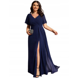SHEIN PLUS SIZE SUKIENKA GRANATOWA PROSTA 46 11LA