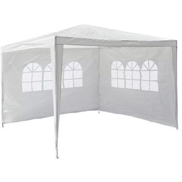 PAWILON OGRODOWY 3X3M BIAŁY Z 2 BOCZNYMI ŚCIANAMI