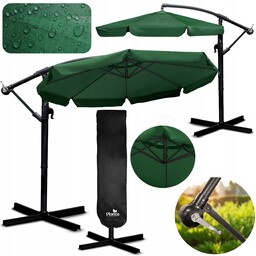 Parasol ogrodowy duży składany z wysięgnikiem pokrowiec 8