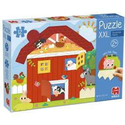 Puzzle z okienkami dla dzieci XXL Farma Niespodzianek