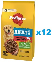 PEDIGREE Adult 12x500 g z wołowiną i warzywami