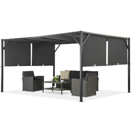 Pergola tarasowa metalowa Santorini 3 x 4m antracytowa