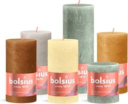 Bolsius Świeca Filarowa, Wielokolorowy, 6 Sztuk