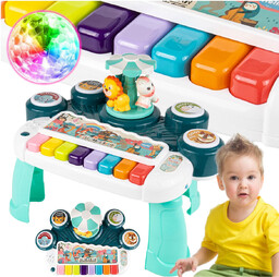 Stolik Edukacyjny Interaktywny Pianino Kula Disco U777