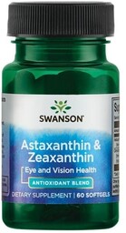 Swanson, Astaxanthin & Zeaxanthin, Suplement diety, 60 kapsułek