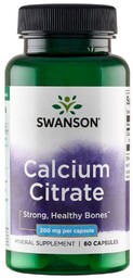 Swanson Cytrynian wapnia 200mg 60 kaps