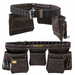 Pas Monterski Narzędziowy 3 Kieszenie Nity Mocne Szwy