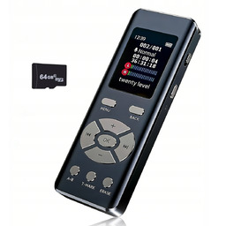 Dyktafon Cyfrowy Profesjonalny 64GB Odtwarzacz MP3 Usb-c