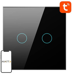 Avatto Dotykowy Włącznik Światła WiFi TS02-EU-B2 Podwójny TUYA