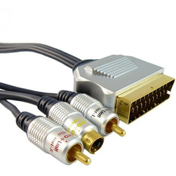 Przyłącze wtyk SCART (EURO) na 2 wtyki RCA